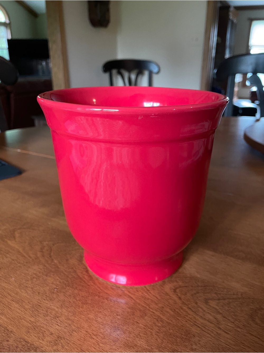 Smith & Hawken Ceramic Pot, Red, Like New Condition
